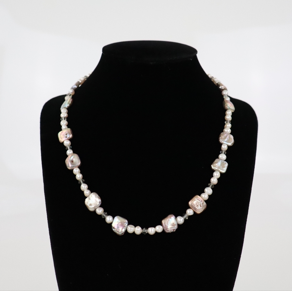 FreshWater Baroque Pearl Nickalce with Sterling Silver Clasp
